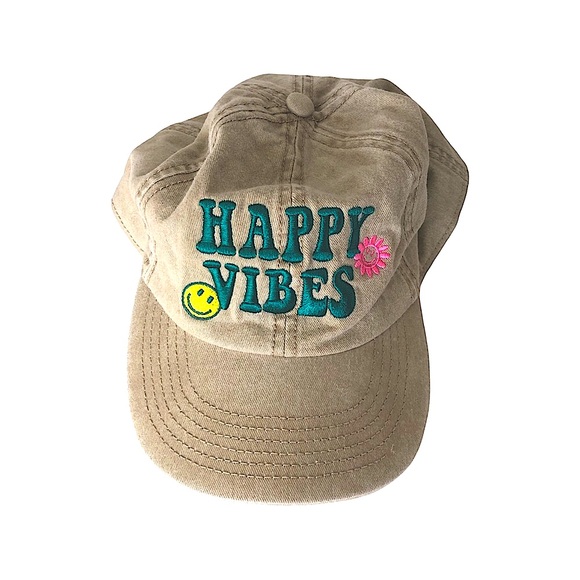 Accessories - Happy Vibes Embroidered Cap
